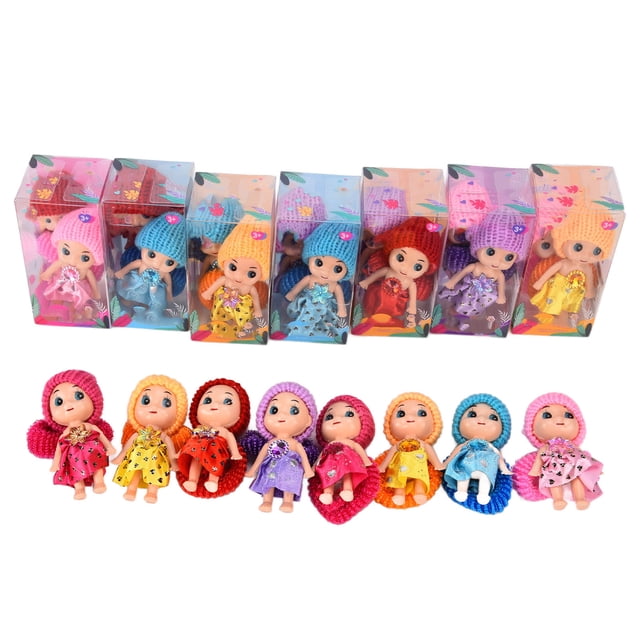 Mini muñecas, 24 piezas de muñecas para niñas, mini accesorios para muñecas, muñecas lindas, acabado de lujo