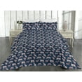 thumbnail image 2 of Ambesonne Exotic Quilted Bedspread Set 3 Pcs, Cheetah Tiger Zebra Wild Art, Queen, Night Blue and Ruby, 2 of 4