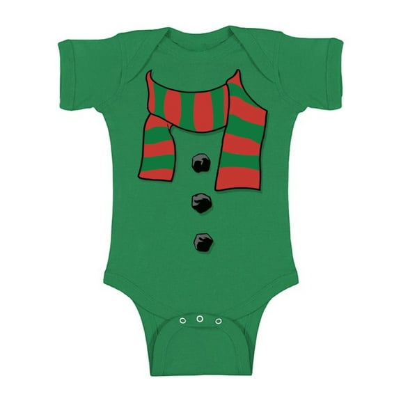 Awkward Styles Christmas Baby Outfit Bodysuit Snowman Xmas Scarf Romper