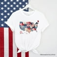 thumbnail image 6 of Patriotic Patchwork USA T-Shirt, Quilted Map Tee for Americana Fans, 6 of 6