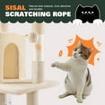 thumbnail image 6 of Amolife 29.1" Small Cat Tree Tower with Plush Cat Condo Perch Sisal Scratching Posts for Indoor Cats and Kittens, Beige, 6 of 10