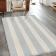 thumbnail image 3 of Light Blue Striped Kitchen Runner Rug 2.7x5 Washable Runners for Hallway Non Slip Vintage Abstract Horizontal Stripes Large Area Rug Indoor Carpet for Bathroom Laundry Entryway Bedroom Living Room, 3 of 9