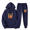 thumbnail image 2 of Atogsazn Womens Easter Sweatsuits Athletic Jogger Long Sleeve Hooded Sweatshirt and Pant 2 Piece Outfit 06-Navy M, 2 of 5