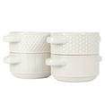 thumbnail image 3 of Gibson Elite Reactive Stoneware Soup Bowls with Handles, 6 Inch, Set of 4, White, 3 of 14
