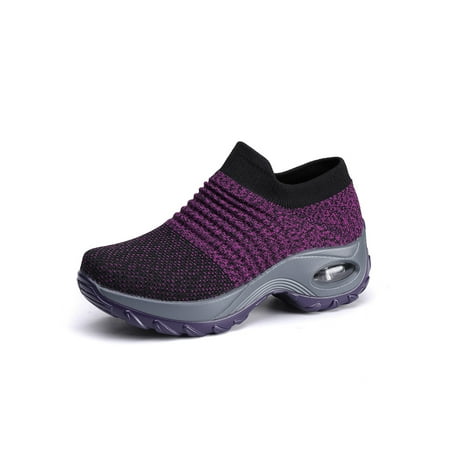 

Harsuny Women s Walking Shoes Slip-on - Sock Sneakers Ladies Nursing Work Air Cushion Mesh Casual Running Jogging Shoes