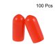 thumbnail image 2 of Tapa redonda de vinilo Uxcell, cubierta de tornillo, protector de rosca de goma roja, 100 piezas, 0.2", 2 of 3