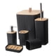 thumbnail image 1 of 6x dispensador de jabón bote de basura resistente, Simple, decorativo, jabonera, soporte para cepillo de dientes para restaurantes, Hotel, baño, hogar Negro, 1 of 9