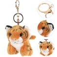 thumbnail image 6 of Plush Tiger Shape Keychain 1 Set Stuffed Tiger Keyring Hanging Decoration Bag Pendant, 6 of 9