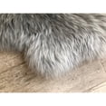 thumbnail image 4 of Lambzy Dynasty Natural 3-Pelt Luxury Long Wool Sheepskin Shag Rug Grey N/A, 4 of 5