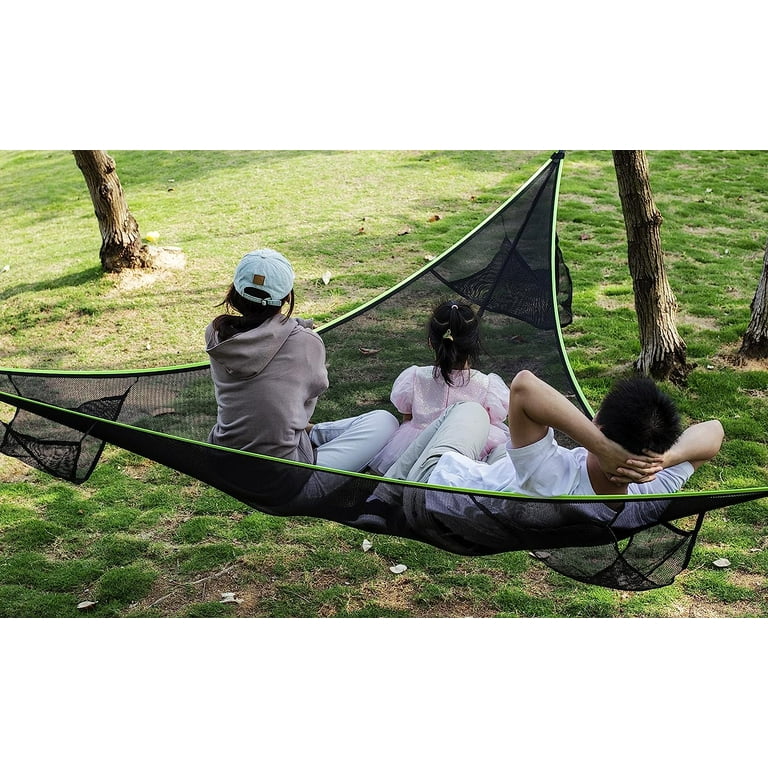JLSJ Large Triangle Aerial Camping Tree Hammock - Multi Person