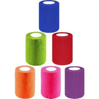 6 Roll Wrap Tape Bulk (Assorted and Camouflage Colors Random) Vet Tape Self  Adhesive Adherent 