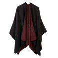 thumbnail image 4 of IDALL Shawl Wraps for Women Scarf for Women Womens Simple Tassel Pattern Jacquard Split Two Sides Versatile Fashion Shawl Pashmina Wraps Ponchos for Women E One Size, 4 of 7