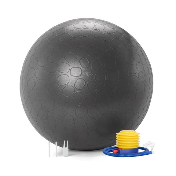 Athletic Works 55cm Exercise Yoga Ball, Anti Burst Free Air Pump for Gym Workout
