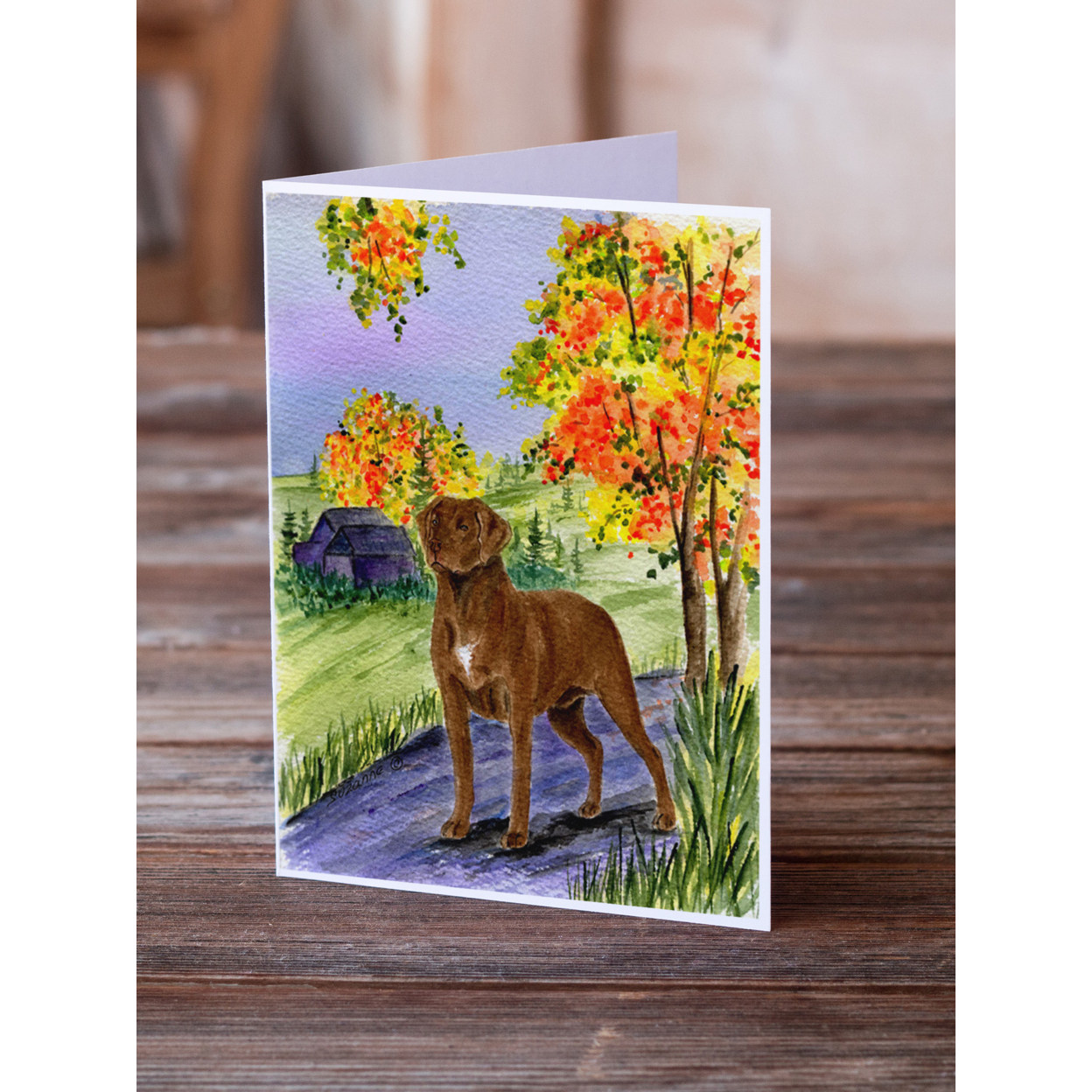 Caroline's Treasures Chesapeake Bay Retriever Greeting Cards with Envelopes, 5" x 7" (8 Count)