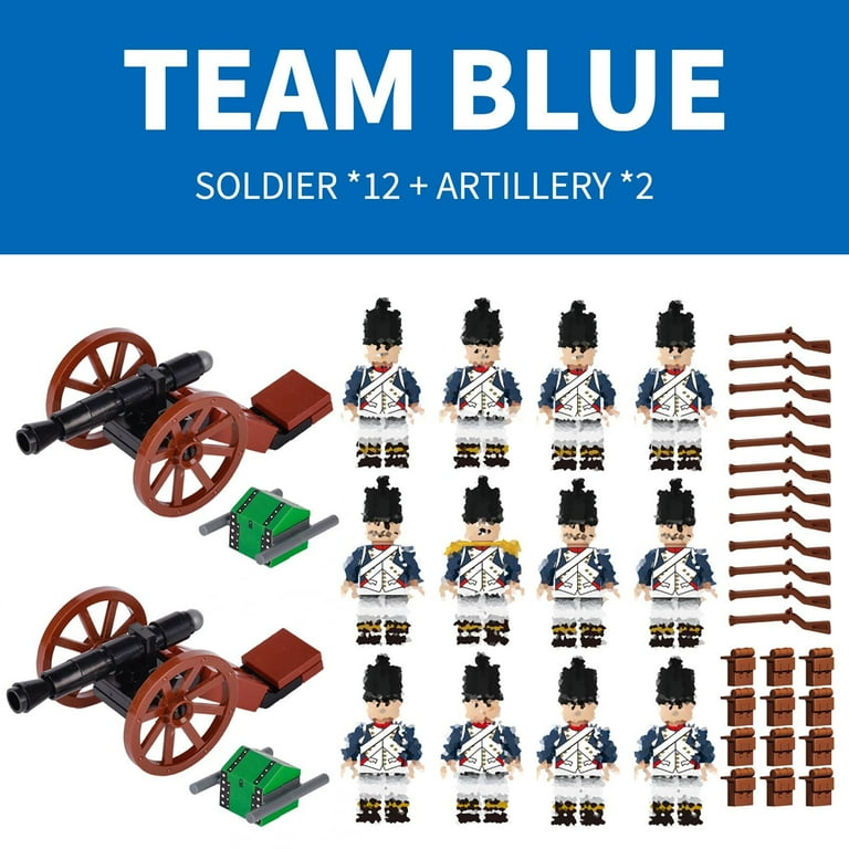 Revolutionary War Building Block Set with Qing Dynasty British China Soldier Figures Compatible with Lego 853792 Accessory Civil War with Cannons Weapons British China War Walmart