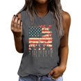 thumbnail image 2 of Xdegoge Patriotic American Flag Soldier Graphic Tank Top for Women Sleeveless Crewneck 4th of July Military USA Pride Summer Casual Loose Fit Independence Day Vacation Shirts Tops, 2 of 4
