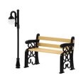 thumbnail image 4 of Tabouret Miniature en Bois et Lampe de Rue Ensemble de 1 en Résine et Métal pour Décoration Multi, 4 of 8