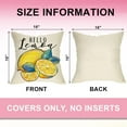 thumbnail image 2 of Hello Summer Lemon Decorative Throw Pillow Covers 16 x 16 Set of 4, Summer Vibes Fruit Pink Yellow Cushion Case Decor, Summer Time Seasonal Home Decoration for Sofa Couch, 2 of 6
