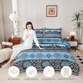 thumbnail image 3 of Erosebridal Rustic Farmhouse Aztec Queen Comforter Set, Western Cowboy Bedding Comforter Set, Blue Black, Navy Reversible 3-Piece, 1 Comforter and 2 Pillowcases, 3 of 6