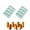 Green, variant on QZS Heat proof Bread Mold,Pink Reusable Mini Baguette Baking Tray,2Pack Non-Stick Baking Mold,9.5x6.7x1In Silicone Hot Dog Bun Pan