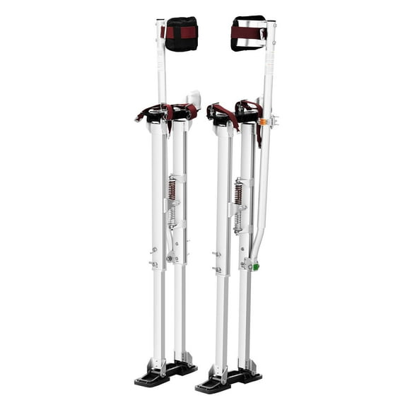 VEVOR Drywall Stilts, 36''-50'' Adjustable Aluminum Tool Stilts with Protective Knee Pads, Durable and Non-slip Work Stilts for Sheetrock Painting, Walking, Taping, Silver