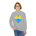 thumbnail image 3 of Penguin Sun Abstract - Youth Crewneck Sweatshirt, 3 of 4
