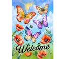 thumbnail image 3 of Briarwood Lane Butterflies and Poppies Welcome House Flag, 3 of 4