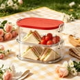 thumbnail image 6 of Yhmxh Stackable Airtight Food Storage Containers with Red Lids, Clear Leakproof Fridge Organizer Boxes, Space-Saving Plastic Containers for Fruits, Vegetables, Meal Prep, Kitchen Pantry Organization, 6 of 6