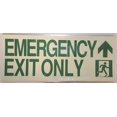 thumbnail image 2 of EMERGENCY EXIT ONLY ARROW up SIGN-Glow-In-The-Dark High Intensity-(Glow In the dark sign - Photoluminescent ,High Intensity, ALUMINIUM 7x16 ,Rust Free ), 2 of 2