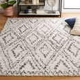 thumbnail image 2 of SAFAVIEH Jericho Ognen Geometric Polyester Shag Area Rug, Ivory/Black, 9' x 12', 2 of 8