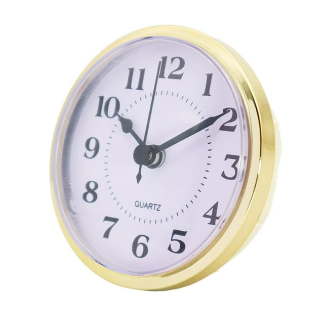 Round Clock Insert Handicraft Movement Clock Mechanism Battery Powered DIY Silent for Repair Parts Office Living Room Decor 08