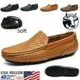 thumbnail image 2 of Men Genuine Leather Penny Loafers Casual Shoes Slip on Moccasins Driving Shoes, 2 of 11