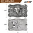 thumbnail image 3 of SUOSDEY Western Belt Buckle for Men Women Rodeo Texas Longhorn Bull Cowboy Cowgirl Belt Buckle, 3 of 7