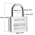 thumbnail image 4 of Unique Bargains 50mm Body Width Steel Padlock Hardened Shackle Chrome Plated, Keyed Alike, 4 of 4