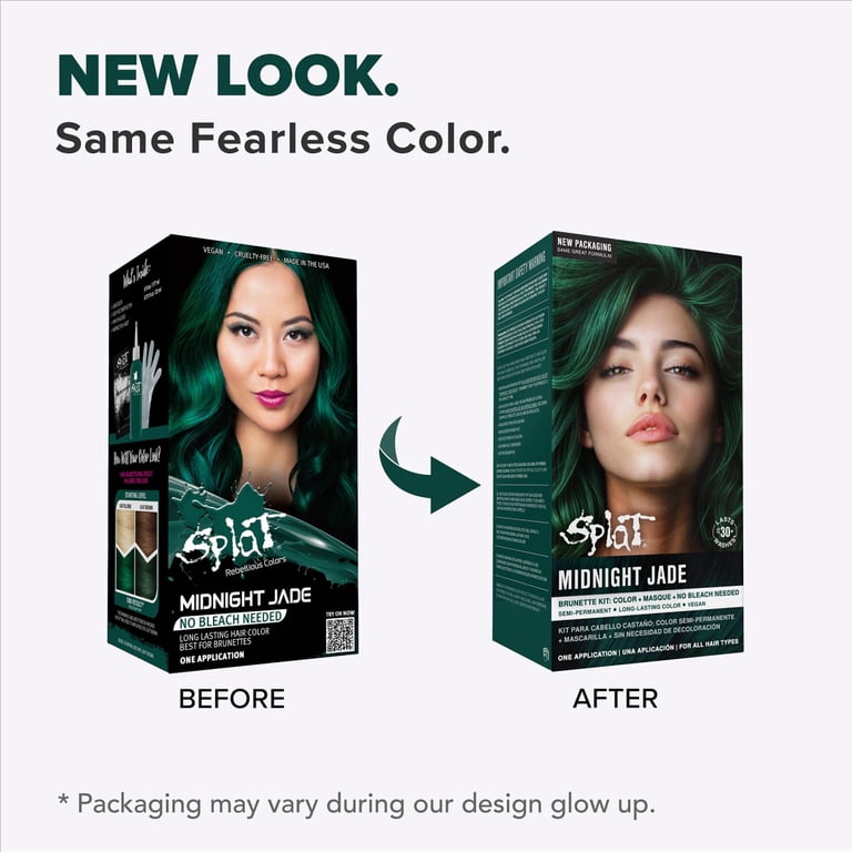 Splat Midnight Jade Hair Color Semi-Permanent Vivid Dark Green No