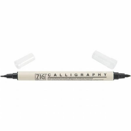 Zig MS3400-010 Zig Memory System Calligraphy Dual-Tip Marker-Pure Black ...