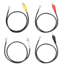 1.6FT RCA to Bare Wire Speaker Cable, 22AWG Replacement RCA Male Plug to Open End Pigtail Audio Cable Connector Adapter for Amplifier, Home Audio Speakers