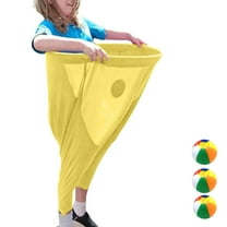 Yard Games Pants - Granny Pants Party Game Set With 2 Bouncy Balls, Outdoor Field Day Activities, Family Reunion Games For Adults Yellow