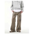 thumbnail image 1 of Pantalones vaqueros rectos de cintura alta estilo retro americano con estampado de leopardo estilo hip-hop para mujer, estilo informal estilo Y2K, estilo grunge, estilo urbano, 1 of 6