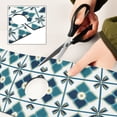 thumbnail image 6 of Yayeee Faucet Mat for Kitchen Sink 14.7" Diatomite Long Splash Guard Pad, Blue Mosaic Pattern, 2 Pack, 6 of 7