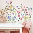 thumbnail image 7 of Flowers Wall Decals Vinyl Summer Flowers Wall Stickers Removable Floral Wall Murals Peel and Stick Colorful Flower Wall Decor for Girls Bedroom Living Room Nursery, 7 of 7