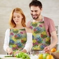 thumbnail image 3 of Pioneer Flower Floral Print Pattern Apron for Women and Men, Cotton Linen Waterproof with Pockets, Adjustable, 33x27 Inch for Kitchen, Gardening, BBQ, Salon, 3 of 6