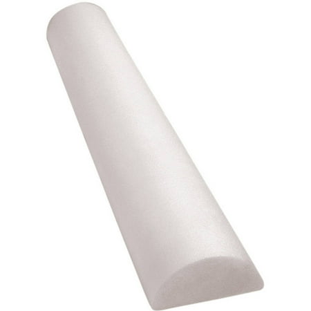 CanDo Full-Skin Half-Round Foam Roller, White