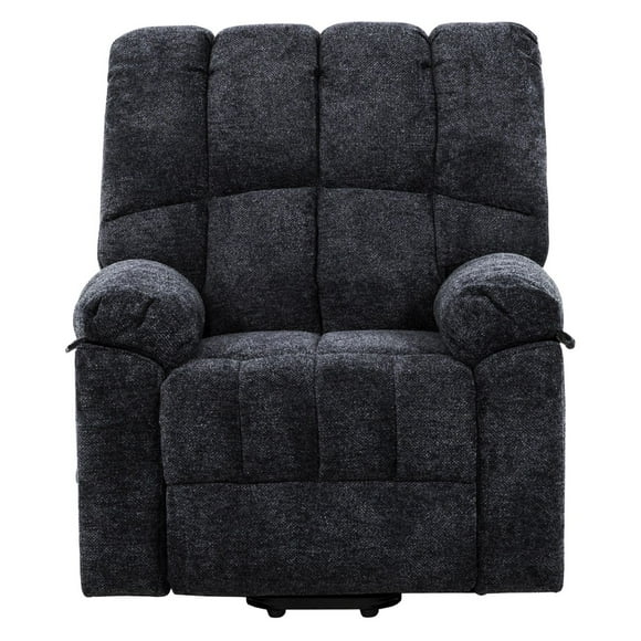 Arnold 36 in. Midnight Upholstered Power Lift Chair with Wired Remote