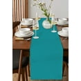 thumbnail image 4 of nqOlkjepod Teal Table Runner 120 Inches Long Farmhouse Dress Scarves, Turquoise Pure Teal Dining Tablerunner for Coffee Table/Kitchen Island/Party Décor, 13" x 120", 4 of 8
