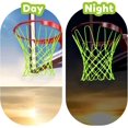 thumbnail image 2 of Nightlight Basketball Net Replacement, Basketball Hoop Net, Nylon Basketballs Nets Heavy Duty Outdoor, Fits Outdoor Indoor Standard Rim, All Weather Anti Whip Anti-Entanglement(12 Loops), 2 of 7