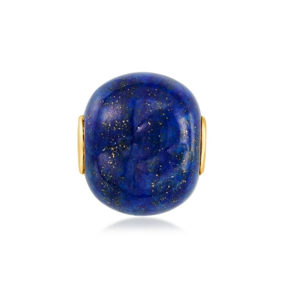 Ross-Simons Lapis Bead Pendant With 14kt Yellow Gold, Women's, Adult
