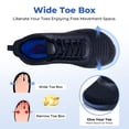 thumbnail image 2 of AOV Mens Wide Toe Box Walking Shoes Orthotic Running Sneakers Arch Support Tennis Athletic Shoes for Plantar Fasciitis Bunions BlackGrey Size 10, 2 of 6