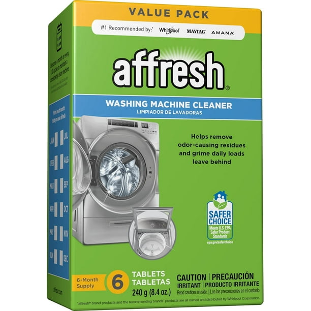Affresh Washer Machine Cleaner, Whiite , 6Tablets, 8.4 oz W10501250