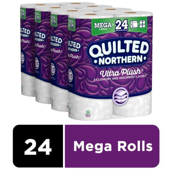 Quilted Northern Ultra Plush Toilet Paper, 24 Mega Rolls